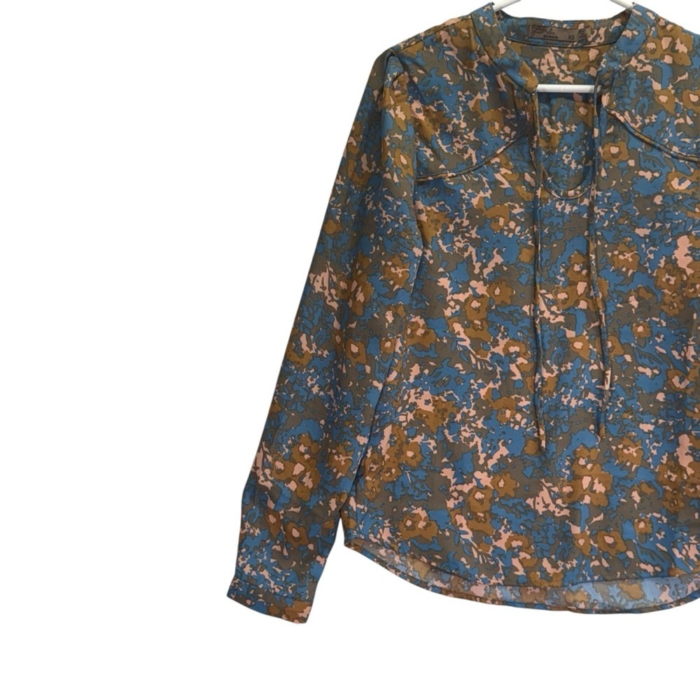Prana Floral Tunic - Blue and Brown Size XS - Picture 3 of 12